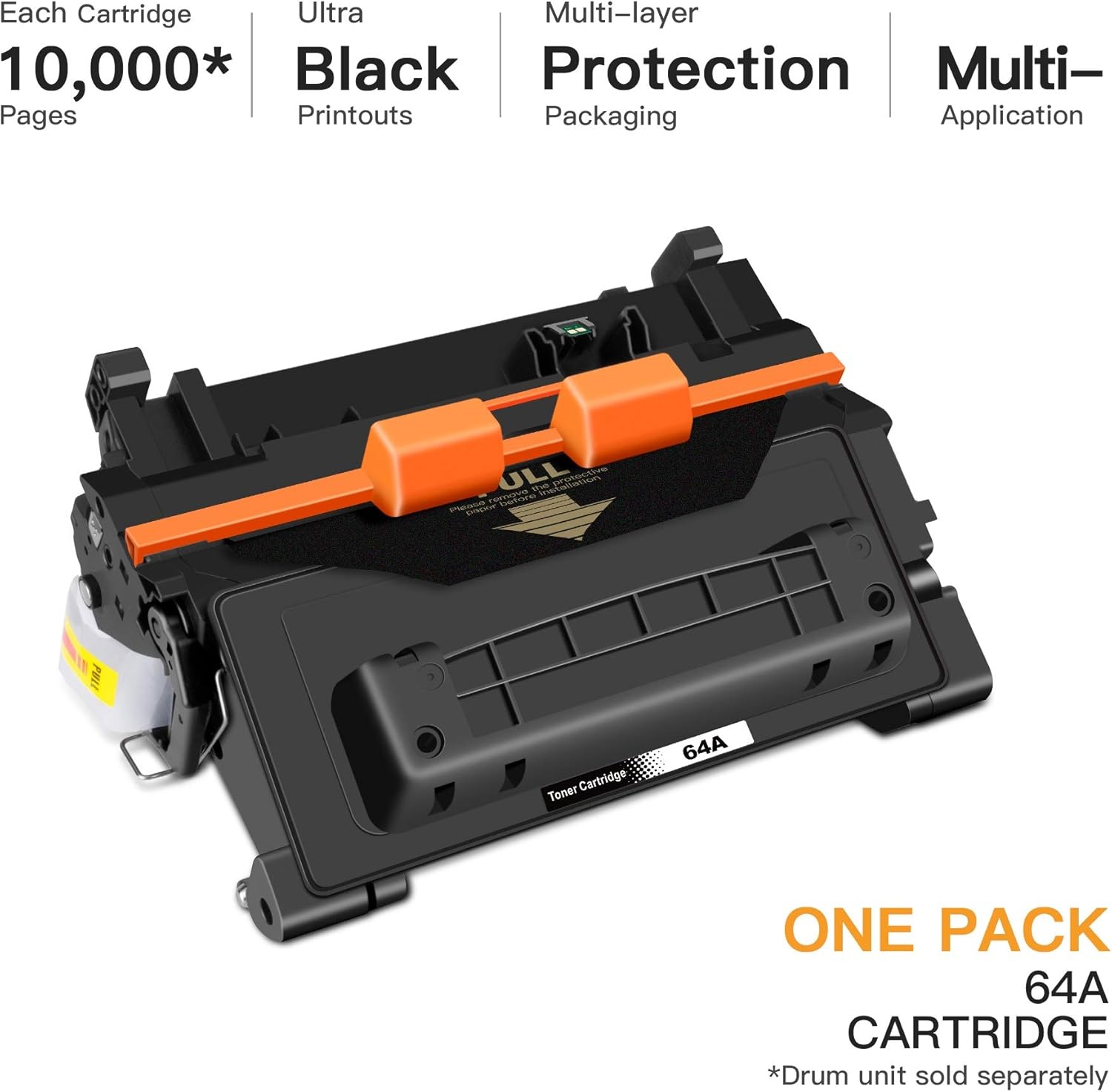 image:imageEZ Ink Compatible Toner Cartridge Replacement for HP 64A CC364A 64X CC364X Compatible with LaserJet P4014N P4014DN P4015N P4015X P4015DN P4515N P4515X P4014 P4015 P4515 Printer Black 1 Pack