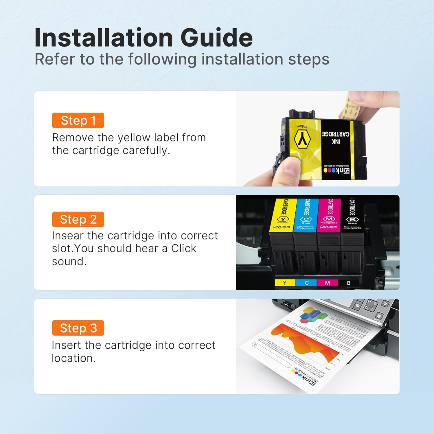 image:imageEZ Ink Remanufactured Ink Cartridge Replacement for 220XL Ink Cartridges Combo Pack for Epson Printer WF2760 WF2750 WF2660 WF2650 WF2630 XP424 XP420 XP320 Black Cyan Magenta Yellow 10 Pack