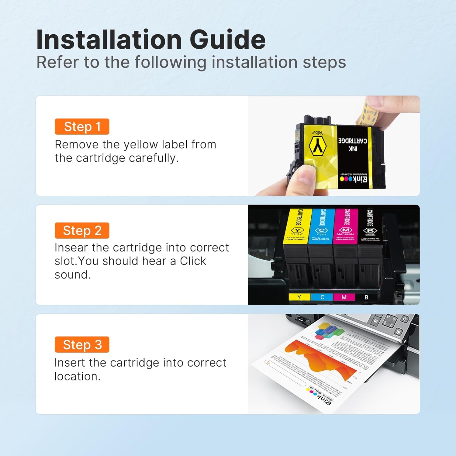 image:imageEZ Ink Remanufactured Ink Cartridge Replacement for 220XL Ink Cartridges Combo Pack for Epson Printer WF2760 WF2750 WF2660 WF2650 WF2630 XP424 XP420 XP320 Black Cyan Magenta Yellow 5 Pack