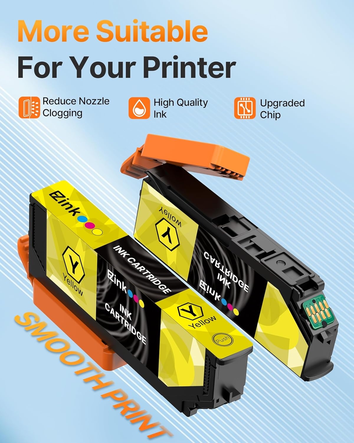 image:imageEZ Ink Remanufactured Ink Cartridge Replacement for 410XL Ink Cartridges Combo Pack for Epson Printer Expression XP830 XP7100 XP640 XP630 XP530 XP635 3 Pack Cyan Magenta Yellow