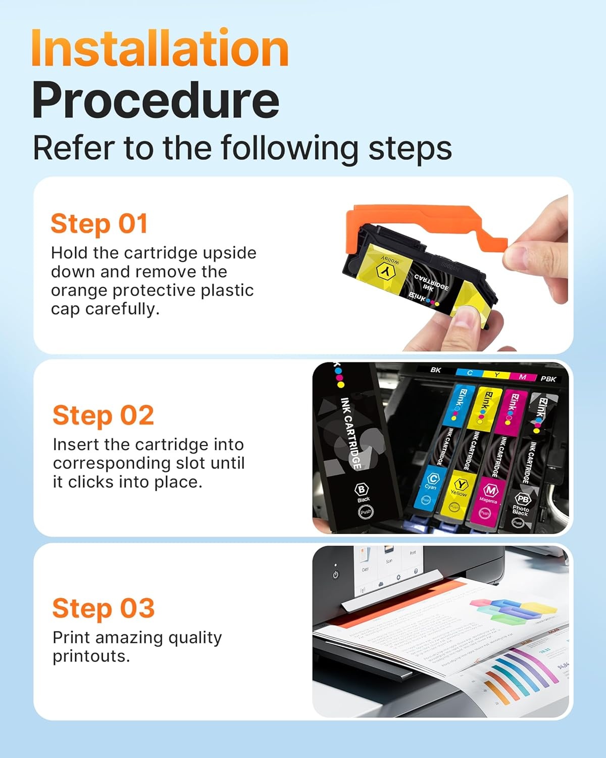 image:imageEZ Ink Remanufactured Ink Cartridge Replacement for 410XL Ink Cartridges Combo Pack for Epson Printer Expression XP830 XP7100 XP640 XP7100 XP630 XP530 XP635 2 Black