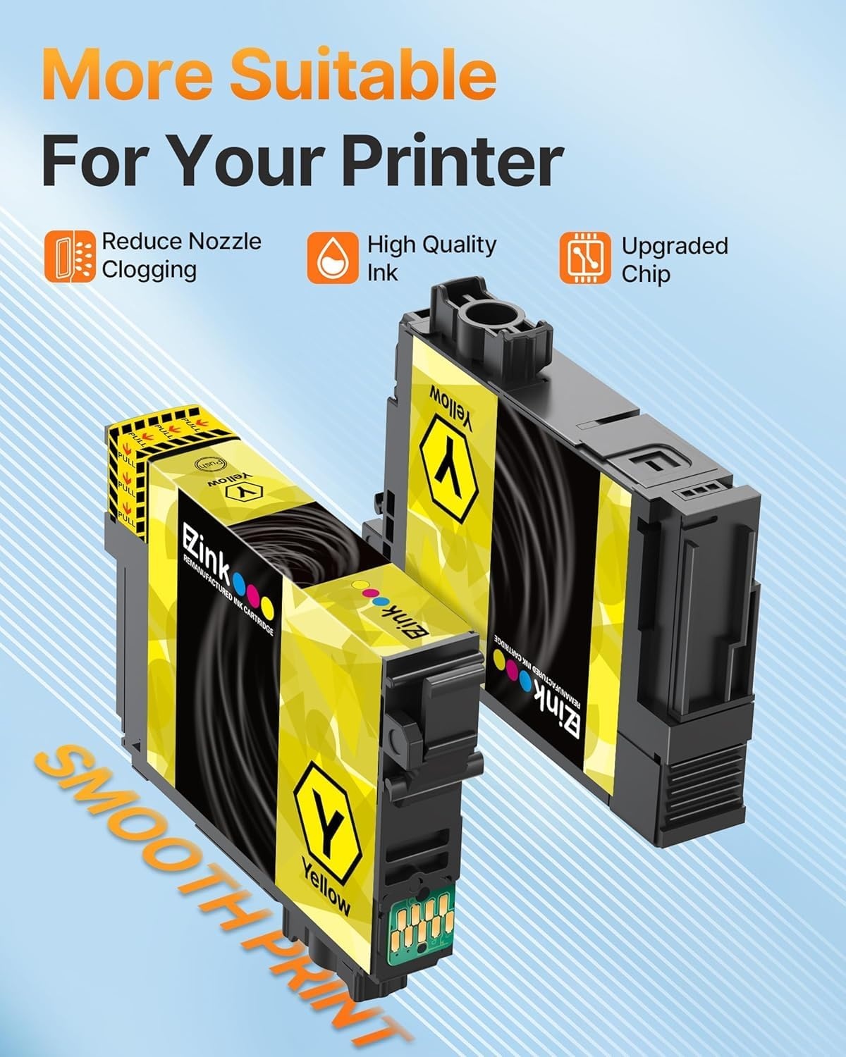 image:imageEZ Ink Remanufactured Ink Replacement for 202XL Ink Cartridges Combo Pack for Epson Printer Workforce WF2860 Expression Home XP5100 Printer New Upgraded Chips1 Cyan 1 Magenta 1 Yellow 3 Pack