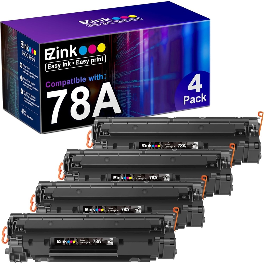 image:imageEZ Ink Compatible Toner Cartridge Replacement for HP 78A CE278A to use with Pro P1606dn M1536dnf P1566 P1560 P1606 M1536 Printer Black4 Pack