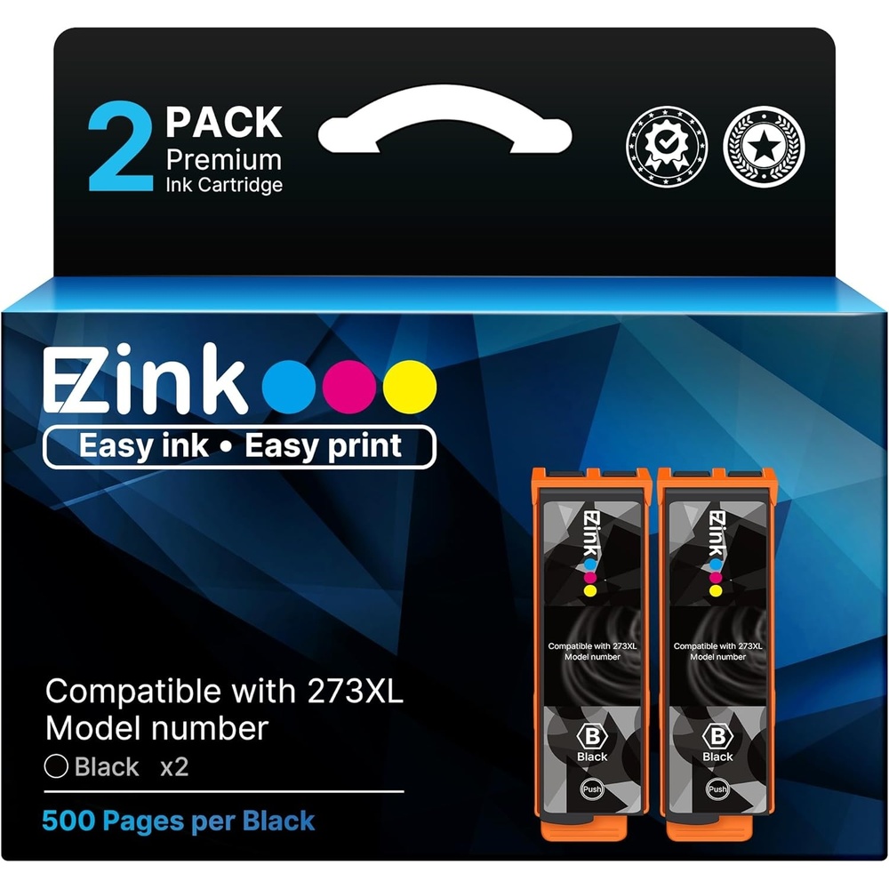 image:imageEZ Ink Remanufactured 273XL Ink Cartridge Replacement to use with XP520 XP600 XP610 XP620 XP800 XP810 XP820 2 Black