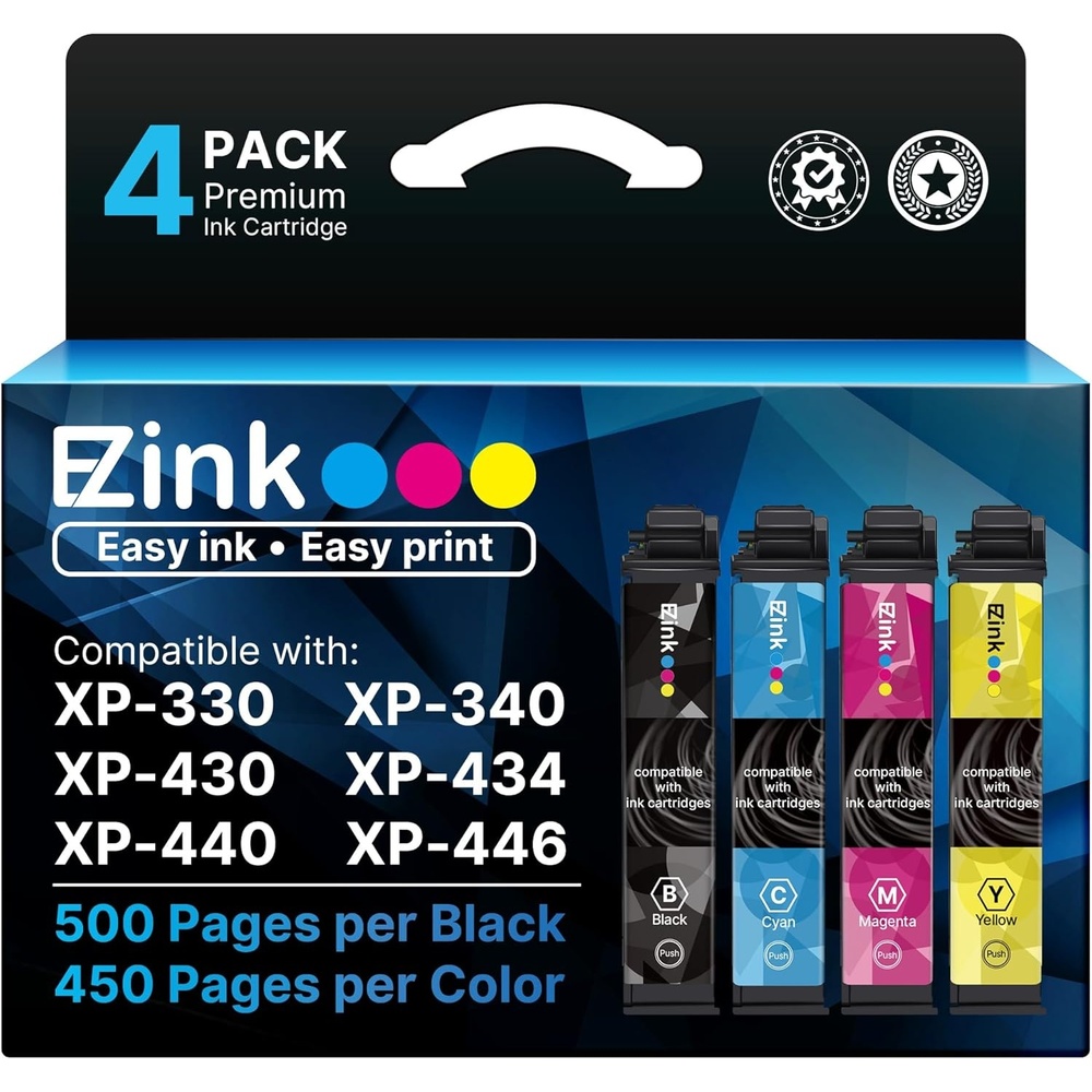 image:imageEZ Ink Remanufactured Ink Cartridge Replacement for 288XL High Yield to use with Epson Expression Home XP330 XP430 XP446 XP440 XP340 Upgraded Version 4 Pack
