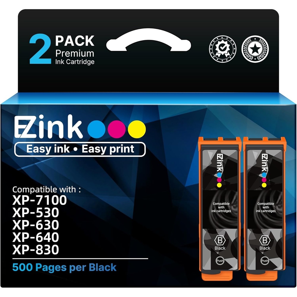 image:imageEZ Ink Remanufactured Ink Cartridge Replacement for 410XL Ink Cartridges Combo Pack for Epson Printer Expression XP830 XP7100 XP640 XP7100 XP630 XP530 XP635 2 Black