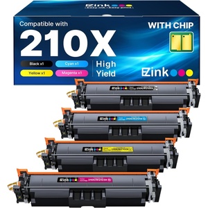 image:imageEZ Ink 210X Toner Cartridges with Chip Compatible for HP 210X Toner Cartridges 4 Pack High Yield 210 X W2100X W2100A to Use with Color Laser Pro MFP 4301fdw 4301fdn 4301dw Pro 4201dn 4201dw BCYM