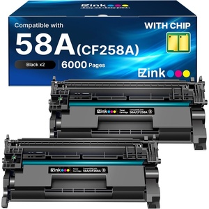 image:imageEZ Ink 58A CF258A Toner Cartridge with chip Compatible Replacement for HP 58A CF258A 58X CF258X to Use with LaserJet MFP M428fdw M428dw M428fdn Pro M404n M404dn M404dw M404 M428 2 Black