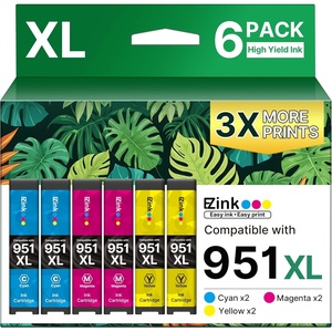 image:imageEZ Ink Compatible Ink Cartridge Replacement for HP 950XL 951XL 950 XL 951 XL to use with OfficeJet Pro 8610 8600 8615 8620 8625 8100 276dw 251dw 2 Cyan 2 Magenta 2 Yellow 6 Pack
