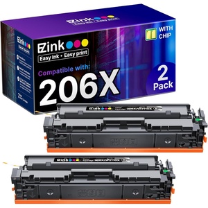 image:imageEZ Ink Compatible Replacement for Toner Cartridge for HP 206X 206A Toner Cartridges 2 Black High Yield to Use with HP Color LaserJet Pro MFPM283fdw M283cdw Pro M255dw M283 M255 2 Black