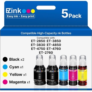 image:imageEZ Ink Refill Ink Bottle Replacement Compatible for 502 Ink Refill Bottles High Capacity for Epson Printer ET3850 ET2850 ET4850 ET2800 ET2760 ET37605 Bottles