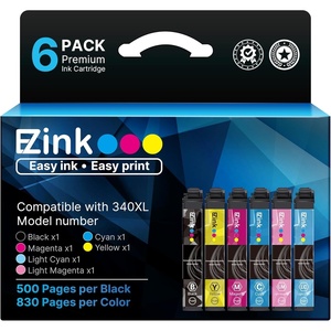 image:imageEZ Ink Remanufactured 340XL Combo Pack Ink Cartridge Replacement to use with XP8800 Printer 1 Black1 Cyan1 Magenta1 Yellow1 Light Cyan1 Light Magenta 6 Pack