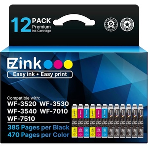 image:imageEZ Ink Remanufactured Ink Cartridge Replacement for 126 to use with Epson Workforce 435 520 545 635 645 WF3520 WF3530 WF3540 WF7010 WF7510 6 Black2 Cyan2 Magenta2 Yellow 12 Pack