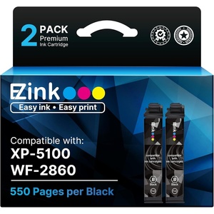 image:imageEZ Ink Remanufactured Ink Cartridge Replacement for 202XL Ink Cartridges Combo Pack for Epson Printer Workforce WF2860 Use with Expression Home XP5100 Printer New Upgraded ChipsBlack2 Pack