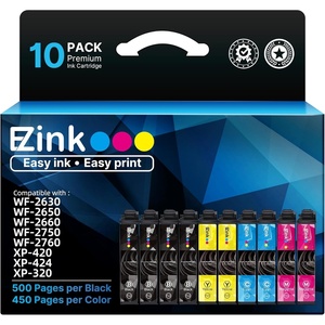 image:imageEZ Ink Remanufactured Ink Cartridge Replacement for 220XL Ink Cartridges Combo Pack for Epson Printer WF2760 WF2750 WF2660 WF2650 WF2630 XP424 XP420 XP320 Black Cyan Magenta Yellow 10 Pack