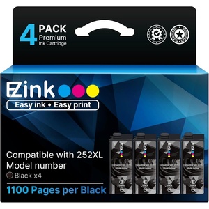 image:imageEZ Ink Remanufactured Ink Cartridge Replacement for 252XL for Epson Printer Workforce WF7110 WF7710 WF7720 WF3640 WF3620 Standard Capacity 4 Black