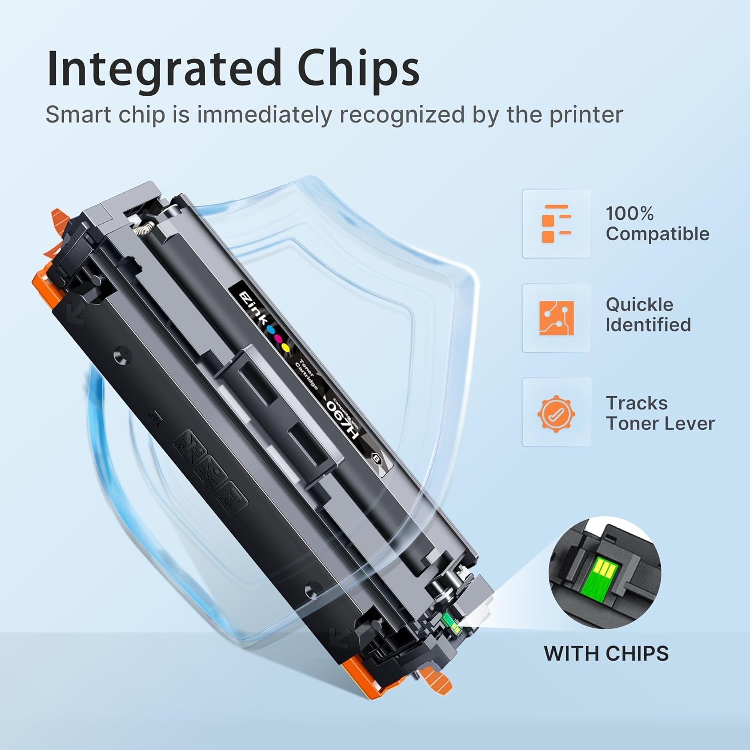 image:imageEZ Ink 067H 067 Black Toner Cartridge Replacement for Canon 067 067H CRG067 Toner High Yield to use with Canon ImageCLASS MF656CDW LBP632Cdw MF654CDW MF653Cdw LBP633CDW Printer with Chip 2 Pack