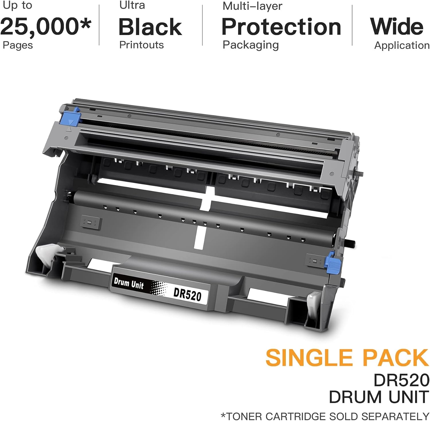 image:imageEZ Ink Compatible Drum Unit Replacement for Brother DR520 DR620 Compatible with DCP8065DN DCP8060 HL5240 HL5250DN HL5340D HL5370DW MFC8890DW MFC8460N Printer 1 Drum Unit 1 Pack