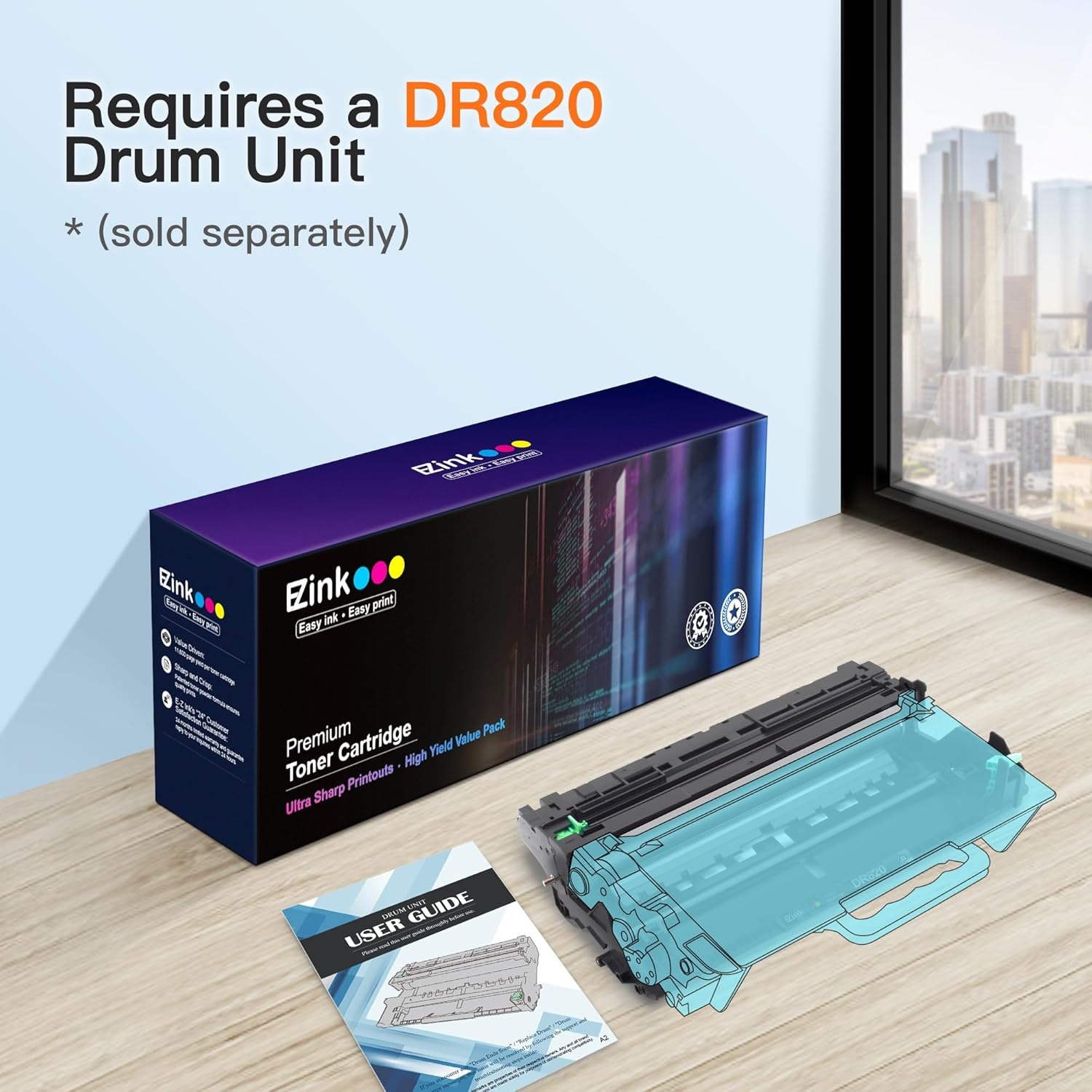image:imageEZ Ink Compatible Drum Unit Replacement for Brother DR820 DR 820 DR820 Compatible with HLL6200DW MFCL5900DW HLL5100DN MFCL5800DW MFCL5700DW HLL5200DWT MFCL6700DW HLL5200DW 1 Drum Unit