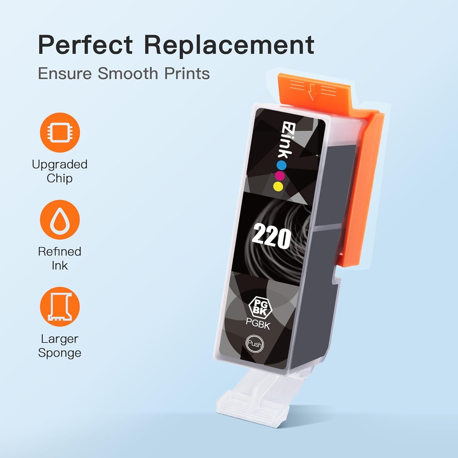 image:imageEZ Ink Compatible Ink Cartridge Replacement for Canon 220 221 PGI220 CLI221 Ink to use with Canon MX860 MX870 MP980 MP990 MP560 6 Large Black3 Cyan 3 Magenta 3 Yellow 3 Small Black 18 Pack