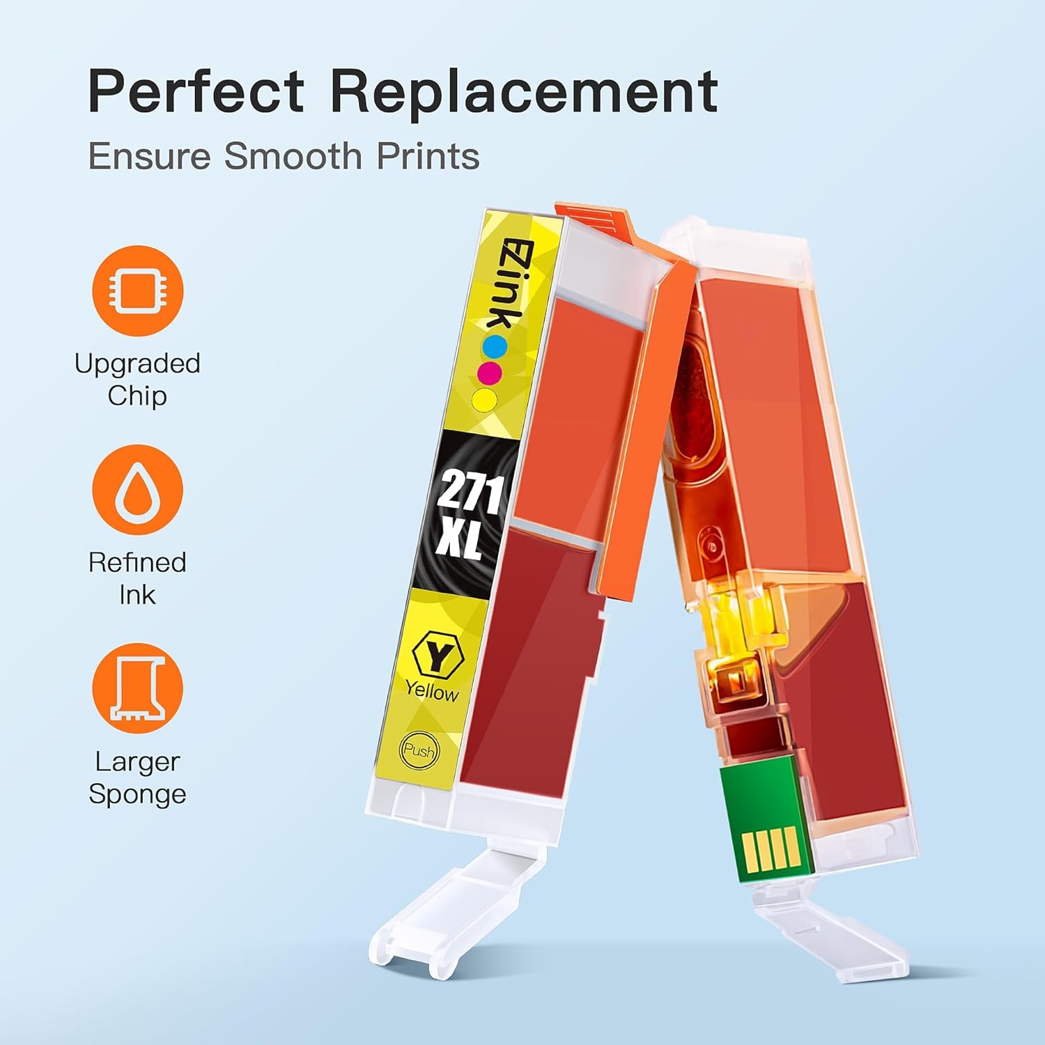 image:imageEZ Ink Compatible Ink Cartridge Replacement for Canon CLI271XL CLI 271 XL to use with TS6020 TS9020 TS8020 MG5720 MG5722 MG6820 MG6821 MG6822 MG7720 3 Cyan3 Magenta3 Yellow 9 Pack