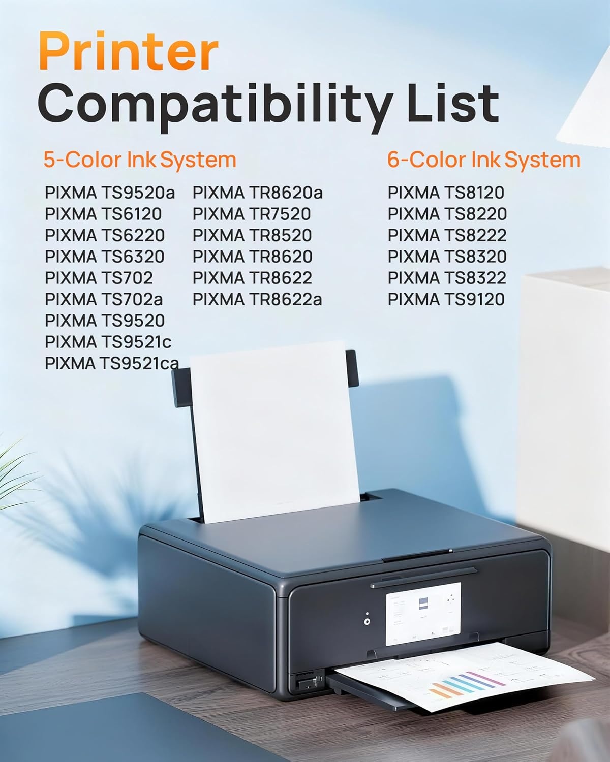 image:imageEZ Ink Compatible Ink Cartridge Replacement for Canon CLI281XXL 281 XXL for PIXMA TR7520 TR8520 TS6320 TS6120 TS6220 TS8120 TS8220 TS9120 TS9520 TS9521C Printer Cyan Magenta Yellow 6 Pack