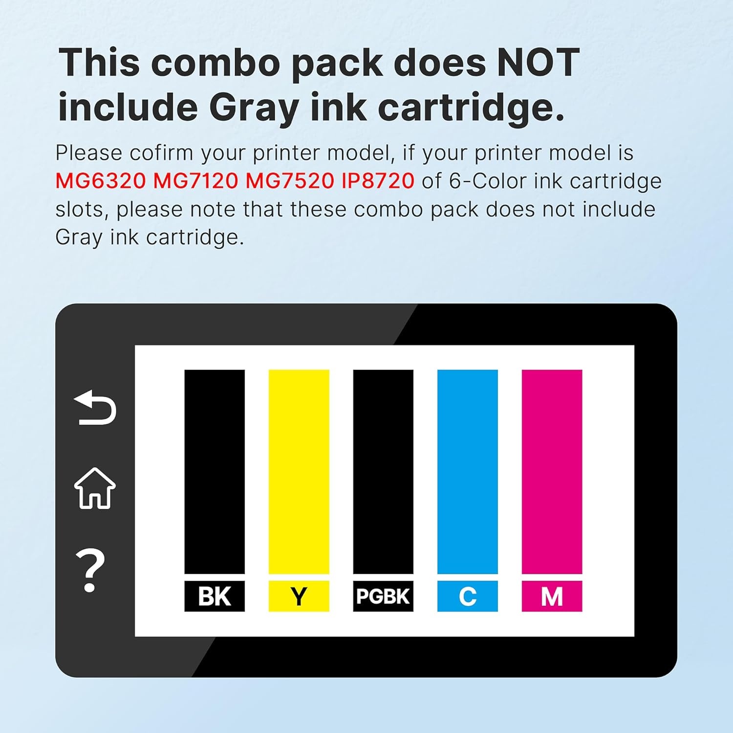 image:imageEZ Ink Compatible Ink Cartridges Replacement for Canon 250 251 XL PGI250XL CLI251XL to use with PIXMA MX922 MX920 IX6820 MG5520 MG7520 IP8720 MG6620 MG6320 MG7120 15 Pack