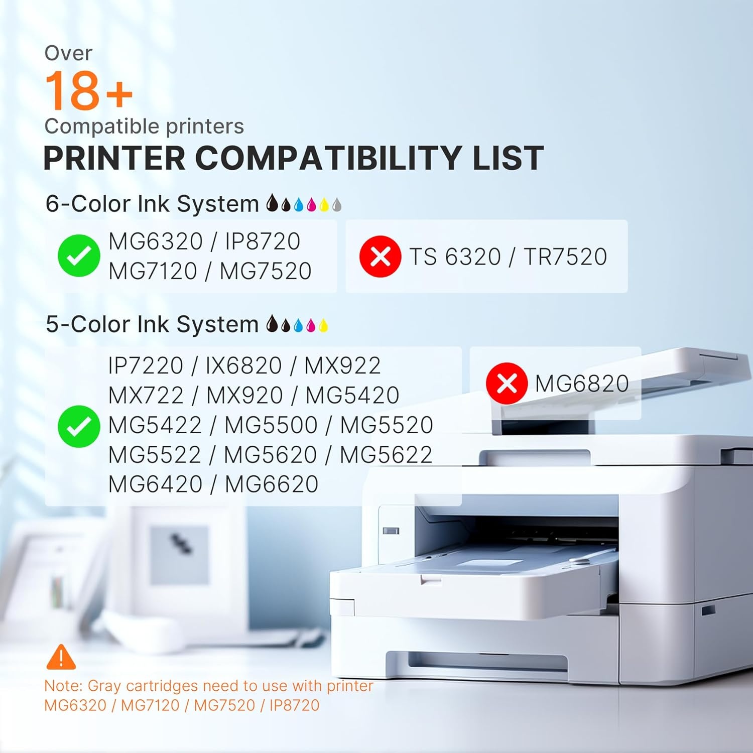 image:imageEZ Ink Compatible Ink Cartridges Replacement for Canon 250 251 XL PGI250XL CLI251XL to use with PIXMA MX922 MX920 IX6820 MG5520 MG7520 IP8720 MG6620 MG6320 MG7120 15 Pack