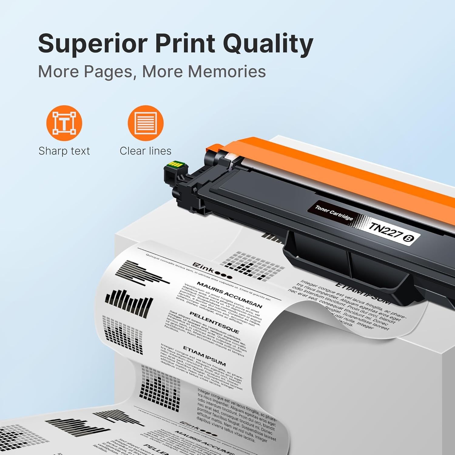 image:imageEZ Ink Compatible Toner Cartridge Replacement for Brother TN227 TN227 TN227bk TN223bk TN223 use with MFCL3770CDW MFCL3750CDW HLL3230CDW HLL3290CDW HLL3210CW MFCL3710CW 1 Black