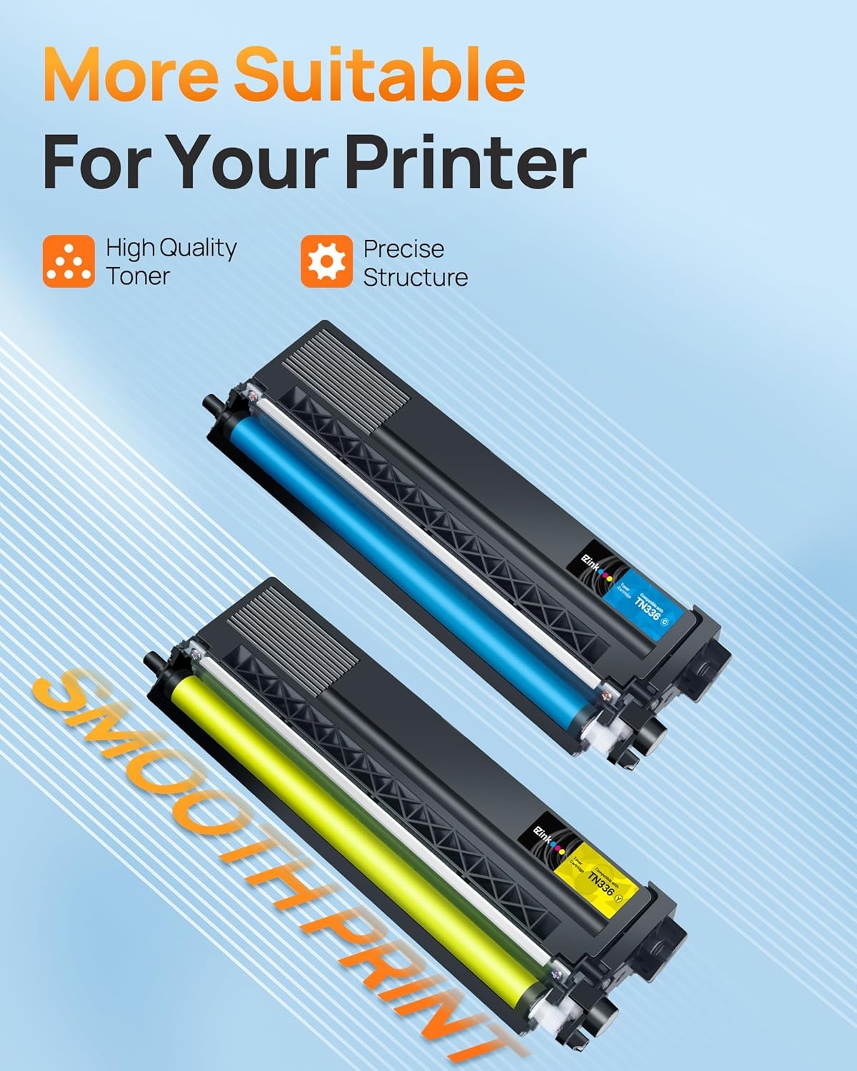 image:imageEZ Ink Compatible Toner Cartridge Replacement for Brother TN336 TN336 TN331 TN315 Compatible with MFCL8850CDW MFCL8600CDW HLL8350CDW HL4150CDN MFC9970CDW 2BK 1C 1M 1Y 5 Pack
