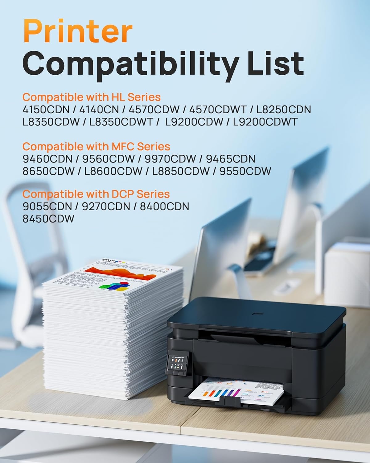 image:imageEZ Ink Compatible Toner Cartridge Replacement for Brother TN336 TN336 TN331 TN315 Compatible with MFCL8850CDW MFCL8600CDW HLL8350CDW HL4150CDN MFC9970CDW 2BK 1C 1M 1Y 5 Pack