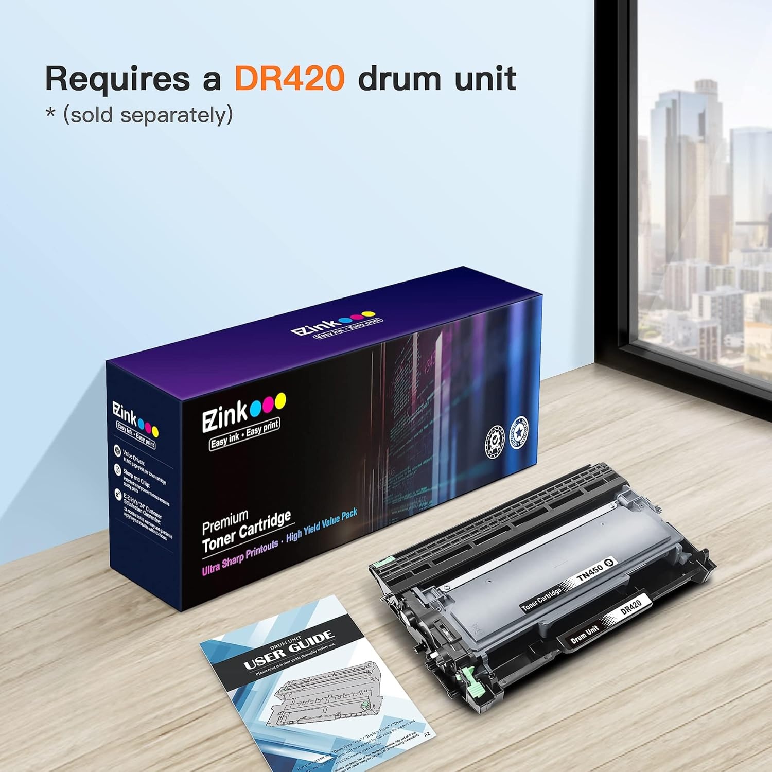 image:imageEZ Ink Compatible Toner Cartridge Replacement for Brother TN450 TN420 TN450 TN420 Compatible with HL2270DW HL2280DW HL2230 HL2240 MFC7360N MFC7860DW DCP7065DN Intellifax 28404 Pack Black
