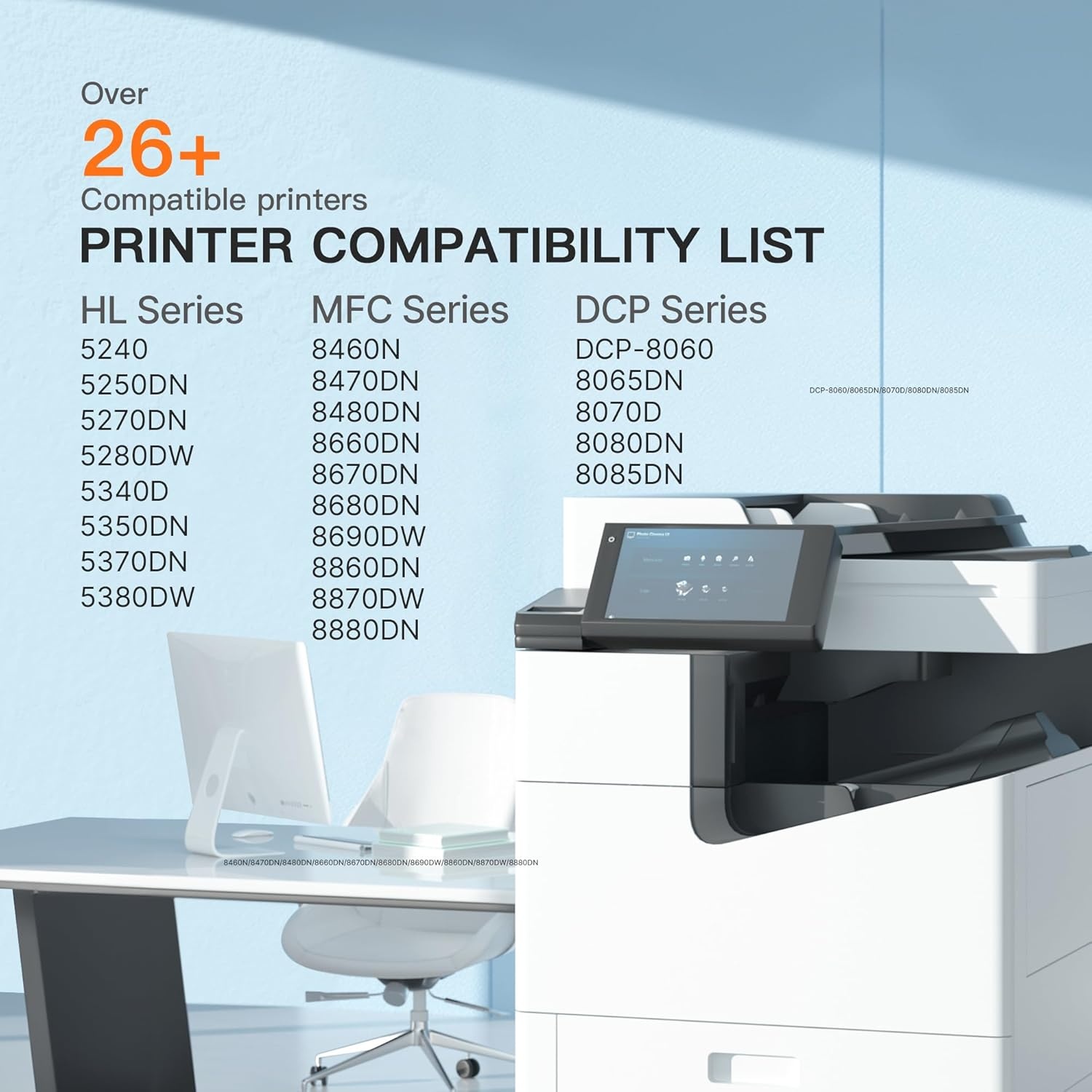 image:imageEZ Ink Compatible Toner Cartridge Replacement for Brother TN580 TN650 TN550 TN620 High Yield Compatible with HL5370DW HL5340D DCP8060 DCP8065DN HL5240 HL5250DN MFC8660DN Black 2 Pack