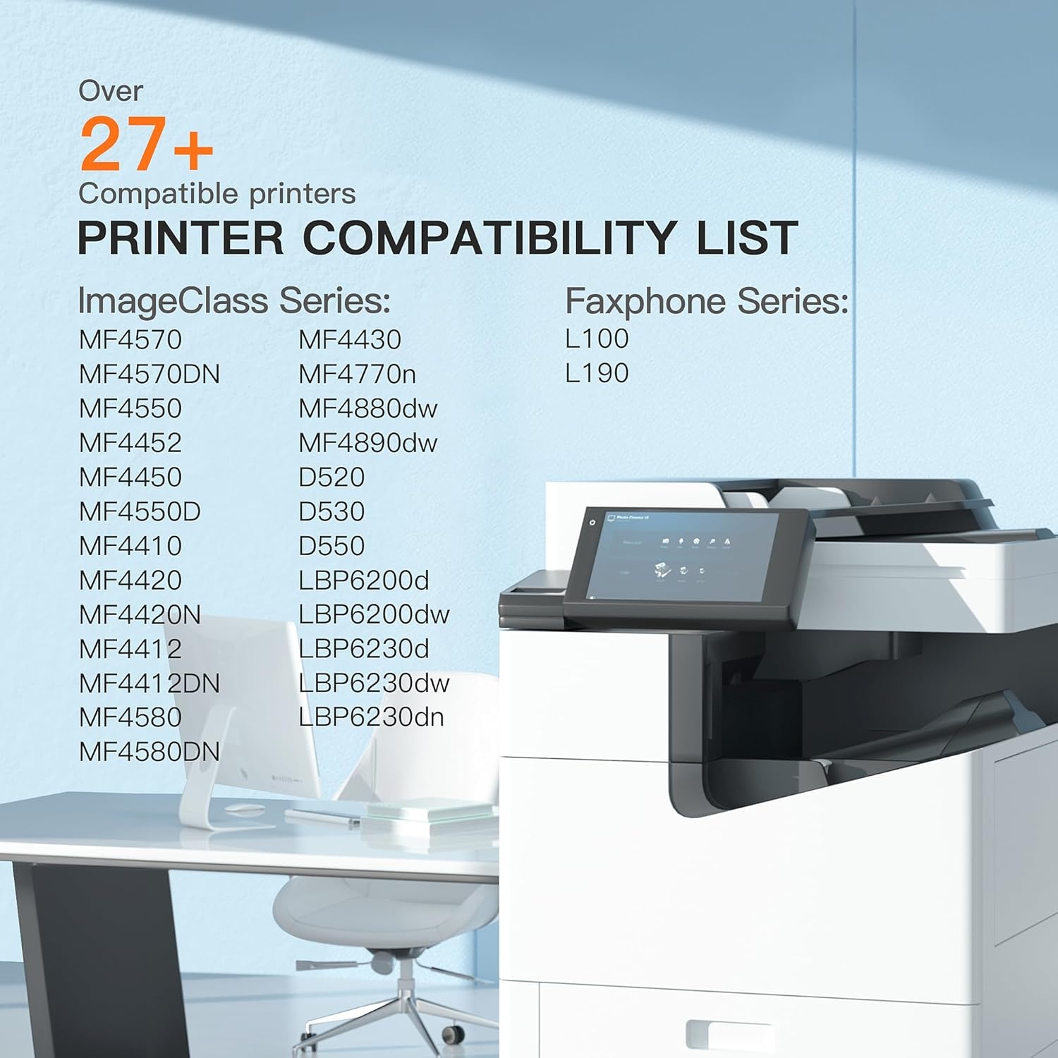 image:imageEZ Ink Compatible Toner Cartridge Replacement for Canon 126 128 Black Toner Cartridge CRG126 CRG128 CRG128 for Imageclass D530 L100 L190 LBP6230DW LBP6230 MF4890DW MF4770N MF4880DW 2 Pack