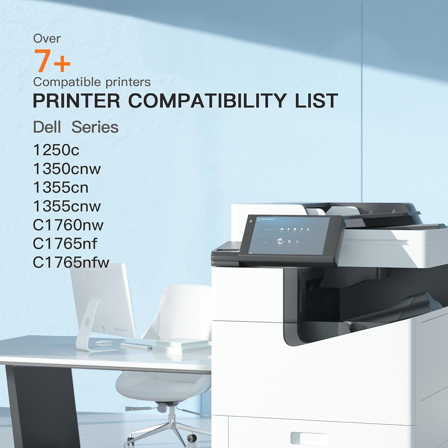 image:imageEZ Ink Compatible Toner Cartridge Replacement for Dell 1250 Toner Cartridge to Use with Dell C1760nw Toner Cartridges Work for C1765nf C1765nfw 1250 1250c 1350cnw 1355cn 1355cnw Laser Printer 810WH