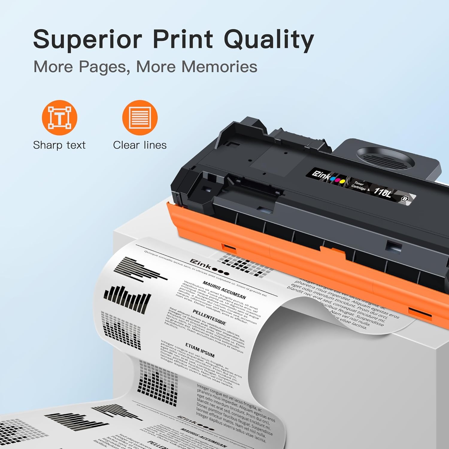 image:imageEZ Ink Compatible Toner Cartridge Replacement for Samsung 116L MLTD116L D116L MLT D116L to use with SLM2625D SLM2675F SLM2825DW SLM2835DW SLM2875FD SLM2875FW SLM2885FW 1 Black
