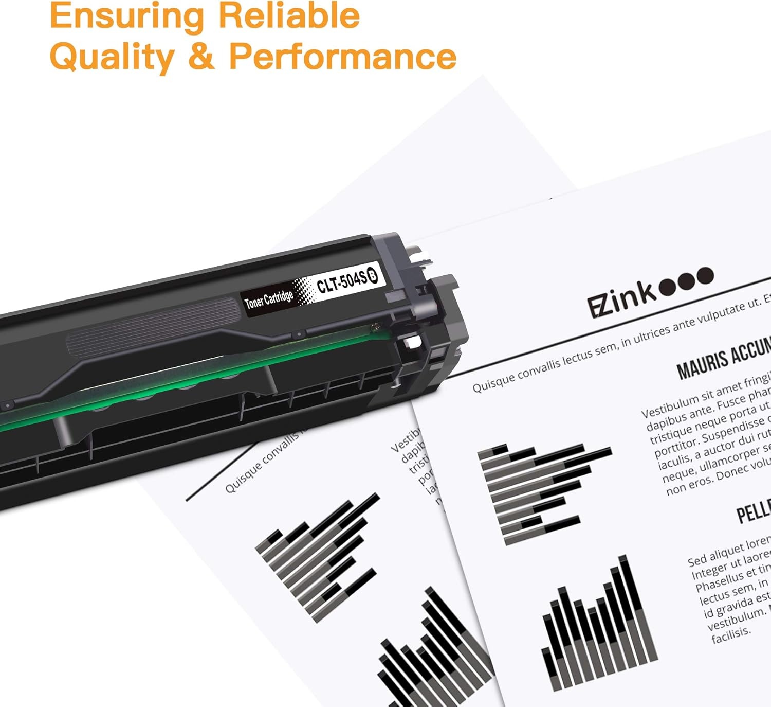 image:imageEZ Ink Compatible Toner Cartridge Replacement for Samsung 504 504S CLTK504S CLT504S CLTM504S CLTC504S CLTY504S to use with SLC1860FW SLC1810W CLP415NW CLX4195FW Printer Tray 1 Black