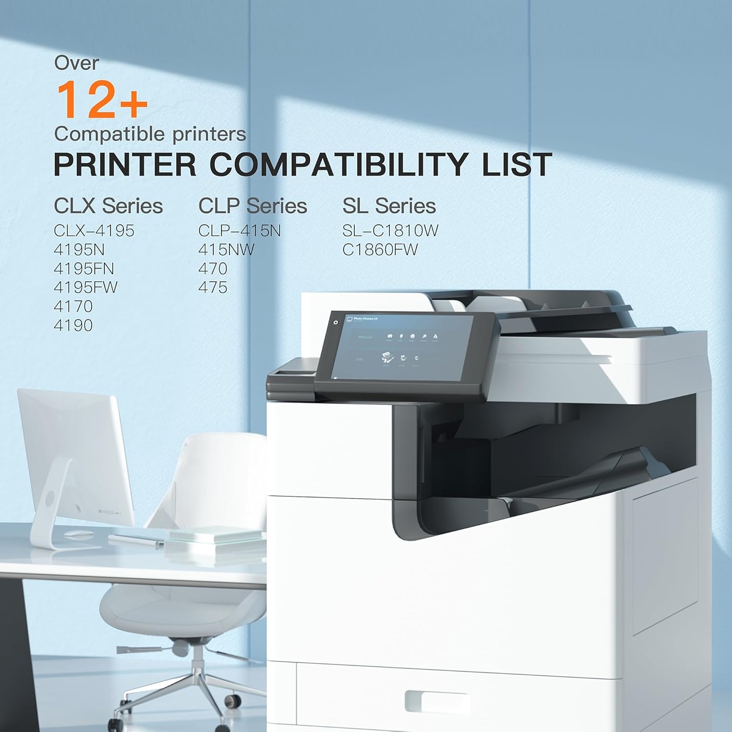 image:imageEZ Ink Compatible Toner Cartridge Replacement for Samsung 504 504S CLTK504S CLT504S CLTM504S CLTC504S CLTY504S to use with SLC1860FW SLC1810W CLP415NW CLX4195FW Printer Tray 1 Black