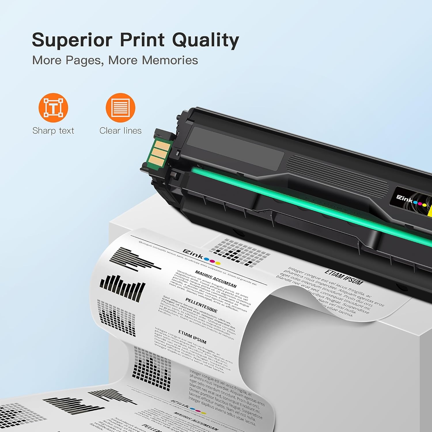 image:imageEZ Ink Compatible Toner Cartridge Replacement for Samsung 504 504S CLTK504S CLT504S CLTM504S CLTC504S CLTY504S to use with SLC1860FW SLC1810W CLP415NW CLX4195FW Printer Tray 1 Black