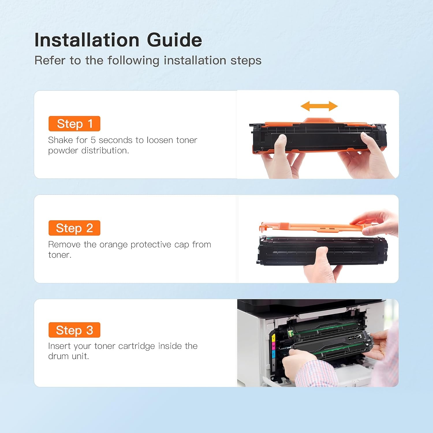 image:imageEZ Ink Compatible Toner Cartridge Replacement for Samsung 504 504S CLTK504S CLT504S CLTM504S CLTC504S CLTY504S to use with SLC1860FW SLC1810W CLP415NW CLX4195FW Printer Tray 1 Black