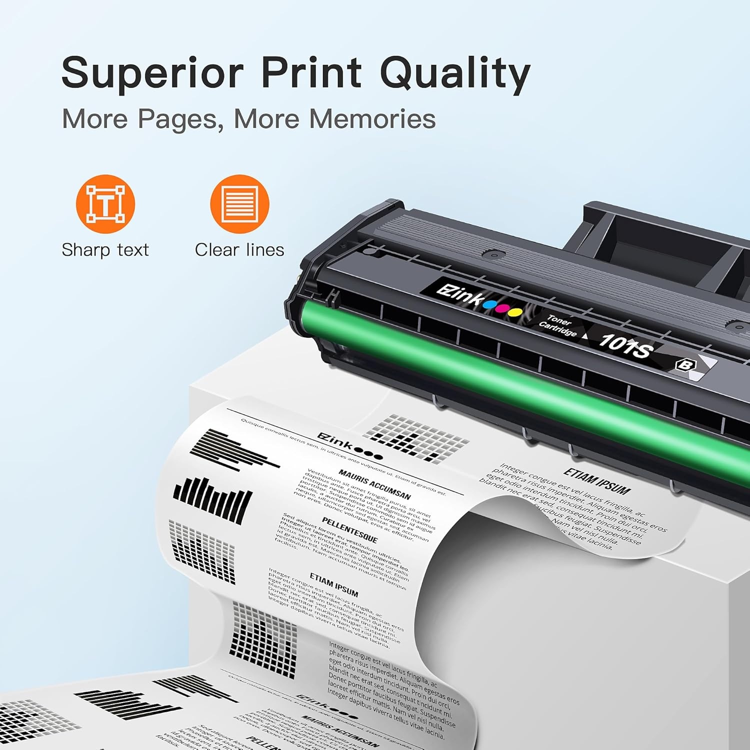 image:imageEZ Ink Compatible Toner Cartridge Replacement for Samsung MLTD101S 101S MLTD101S to use with ML2166W ML2160 ML2165 SCX3405W ML2165W SCX3405FW SCX3400 SCX3401FH SF760P Printer 1 Black