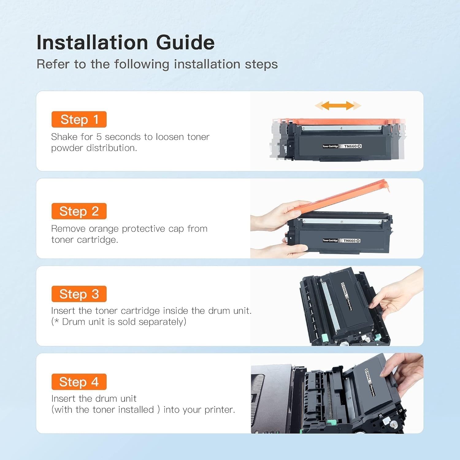 image:imageEZ Ink Compatible Toner Cartridge amp Drum Unit Replacement for Brother DR630 TN660 TN630 High Yield to use with HLL2380DW HLL2300D HLL2340DW MFCL2680W MFCL2740DW Printer 2 Toner 1 Drum 3 Pack