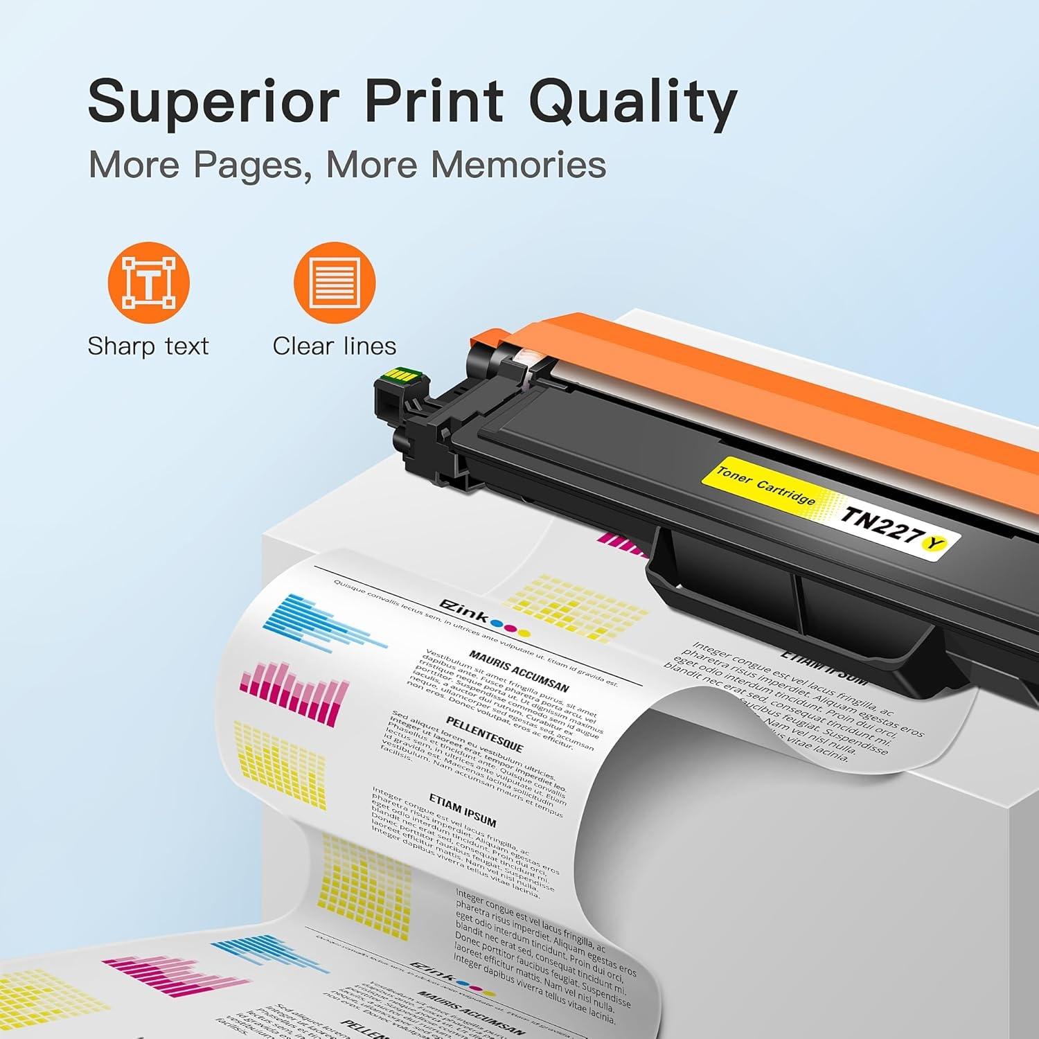 image:imageEZ Ink TN227 Compatible Toner Cartridge Replacement for Brother TN227 TN223 TN227C TN227M TN227Y to use with MFCL3750CDW HLL3210CW HLL3290CD HLL3230CDW MFCL3710CW HLL3270CDW 3 Pack