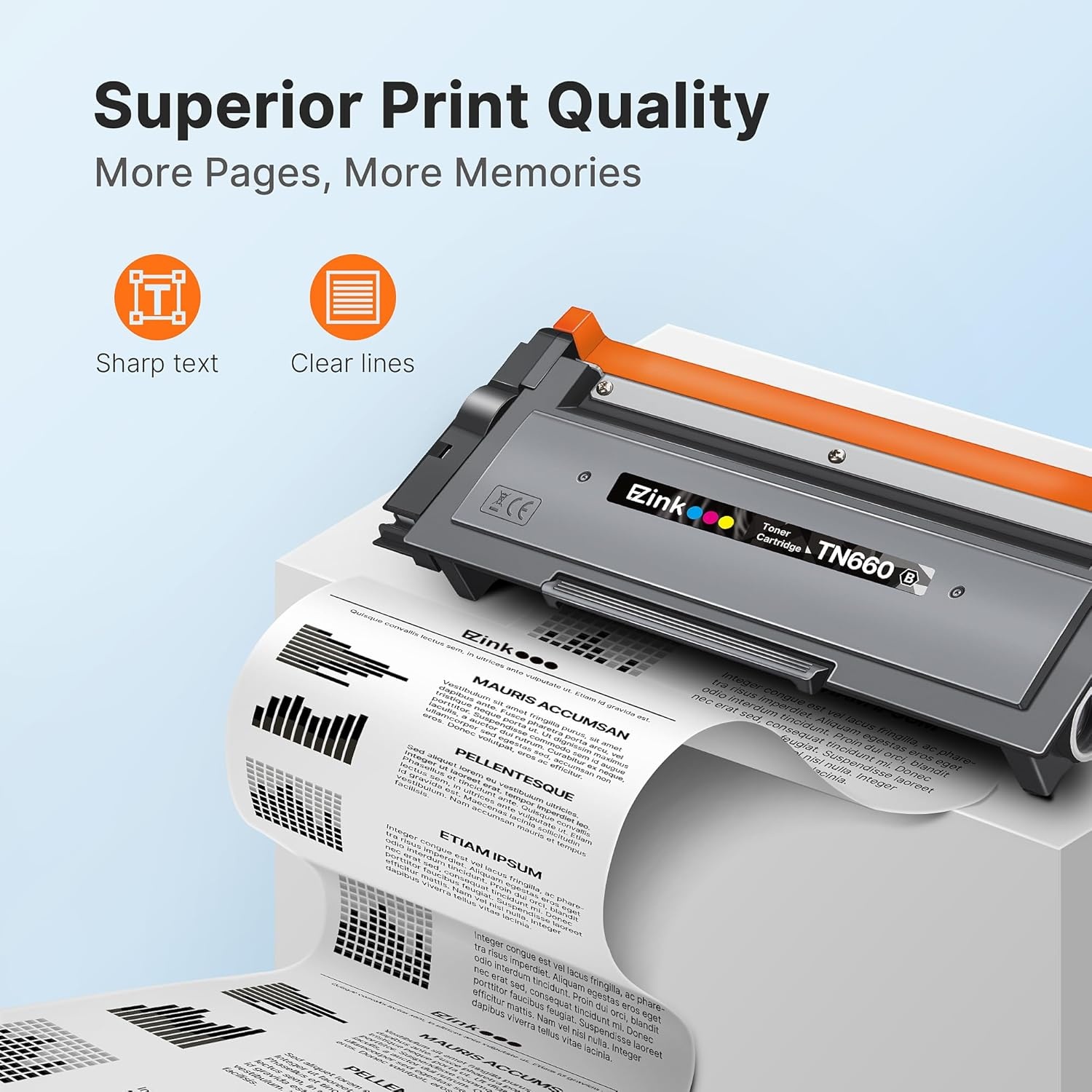 image:imageEZ Ink TN660 Toner Cartridge Replacement Compatible with Brother TN660 TN660 TN630 High Yield to Use for HLL2380DW HLL2320D HLL2340DW DCPL2540DW MFCL2700DW MFCL2720DW Printer Black 4 Pack