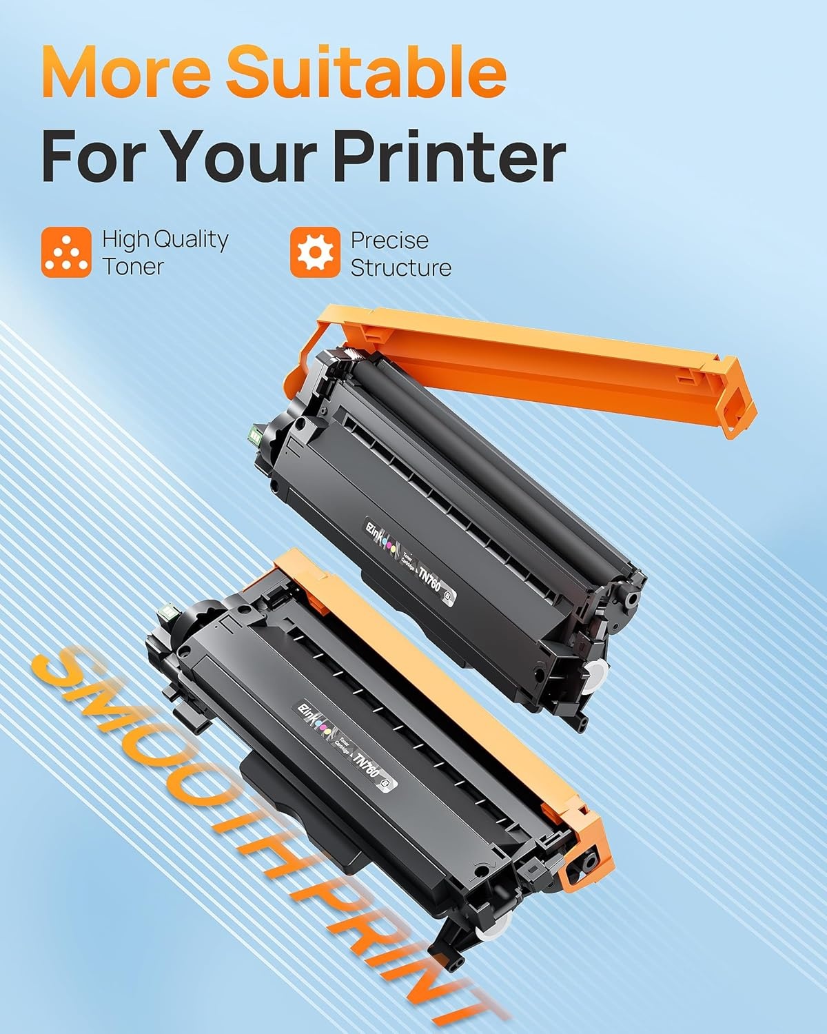 image:imageEZ Ink TN760 Toner for Brother Printer Compatible for Brother TN760 TN730 TN730 Toner Cartridges to Use with MFCL2710DW MFCL2750DW HLL2350DW HLL2370DW HLL2395DW L2390DW DCPL2550DW 4 Black
