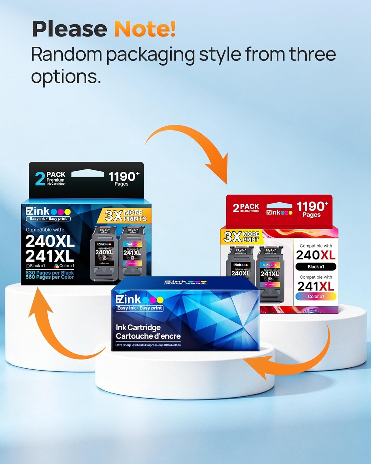 image:imagePG240XLCL241XL Ink Cartridge Replacement for Canon 240XL 241XL Combo Pack 240XL 241XL Works with PIXMA TS5120 MG2120 MG3620 MG3520 MG3522 MX452 MX472 MX512 MX532 Printer 1 Black 1 TriColor