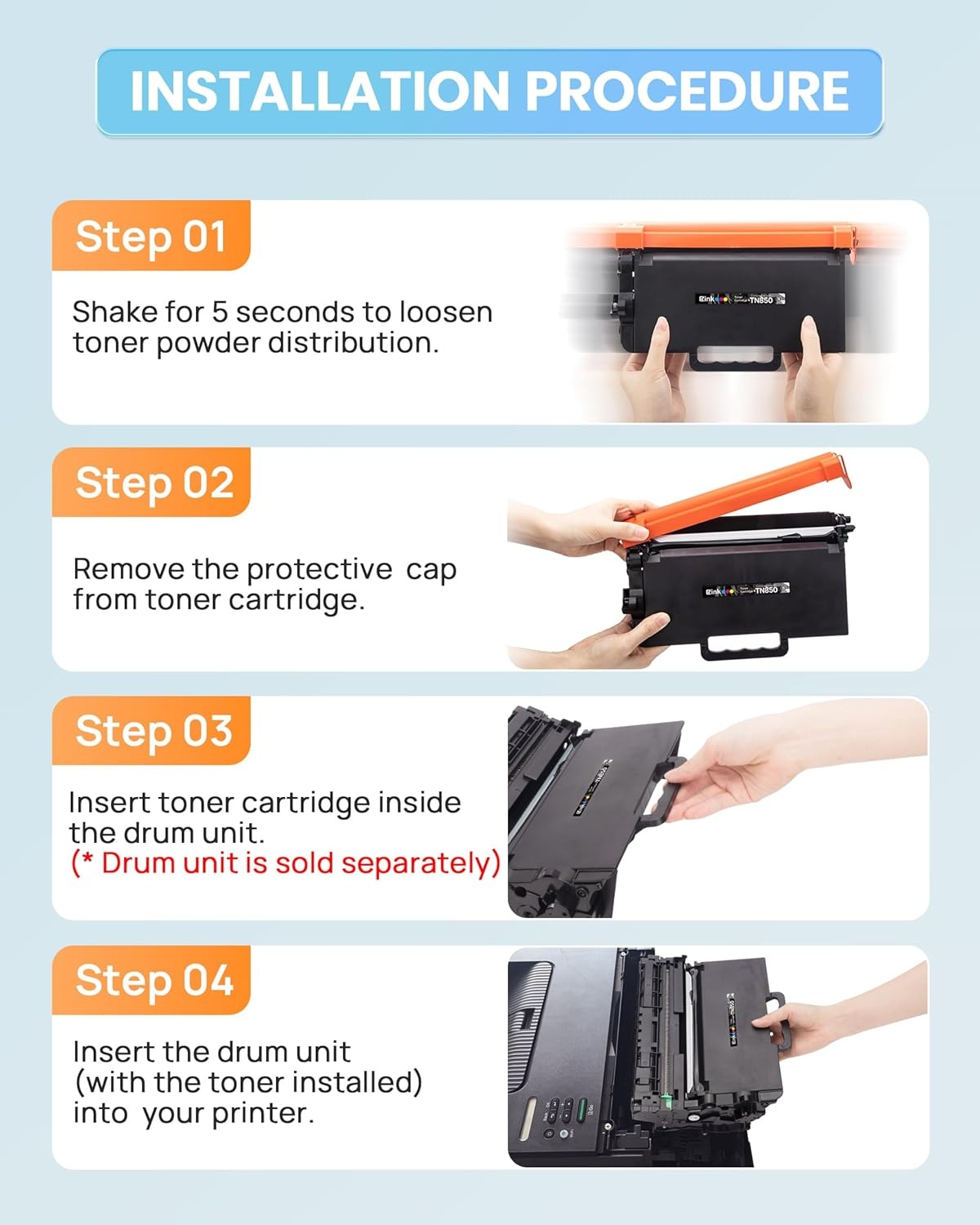 image:imageTN850 Toner Cartridges Compatible Replacement for Brother TN850 TN 850 TN850 TN820 TN 820 TN880 Toner Cartridge to use with HLL6200dw HLL6200dwt MFCL5900dw MFCL5850dw MFCL5700dw 2 Black