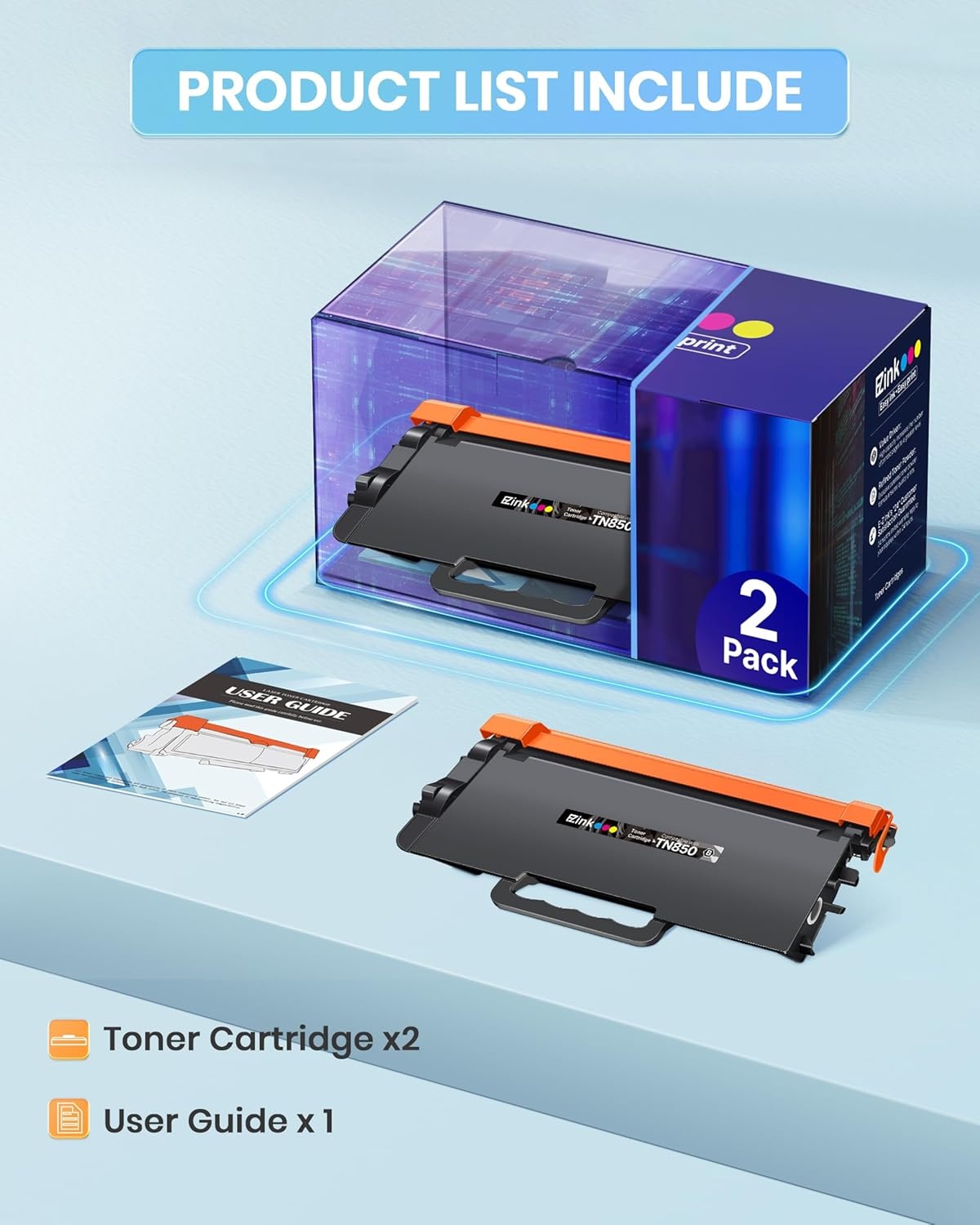 image:imageTN850 Toner Cartridges Compatible Replacement for Brother TN850 TN 850 TN850 TN820 TN 820 TN880 Toner Cartridge to use with HLL6200dw HLL6200dwt MFCL5900dw MFCL5850dw MFCL5700dw 2 Black