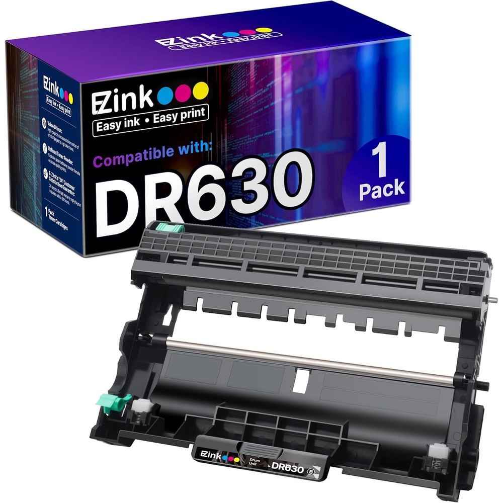 image:imageEZ Ink Compatible Drum Unit Not Toner Replacement for Brother DR630 DR 630 Compatible with HLL2300D HLL2320D HLL2340DW HLL2360DW HLL2380DW MFCL2740DW MFCL2700DW DCPL2540DW 1 Pack