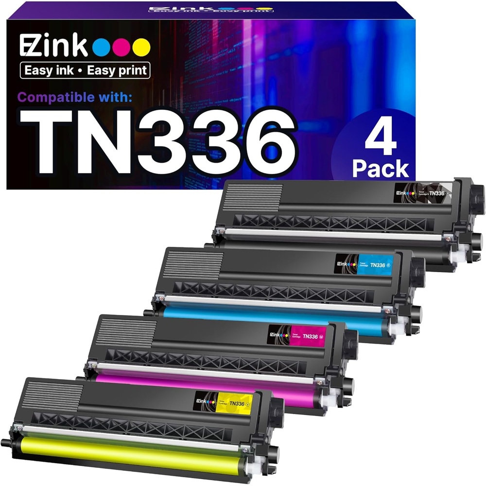 image:imageEZ Ink Compatible Toner Cartridge Replacement for Brother TN336 Toner Cartridges TN331 TN336 TN331 TN315 to Use with MFCL8850CDW HLL8350CDW MFCL8600CDW HL4150CDN MFC9970CDW BCMY 4 Pack